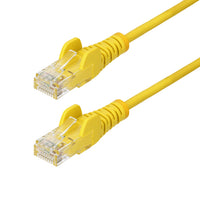 StarTech.com Cable de Red Ethernet CAT6 Delgado sin Enganches Amarillo de 15m - Cable RJ45 Snagless Slim 28AWG - Alambre