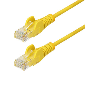 StarTech.com Cable de Red Ethernet CAT6 Delgado sin Enganches Amarillo de 15m - Cable RJ45 Snagless Slim 28AWG - Alambre