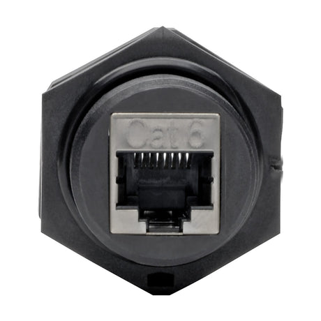 Tripp Lite N206-BC01-IND Acoplador de Mampara RJ45 para Cat5 / Cat6, Hembra a Hembra, Blindado, Industrial, Tapa Contra 