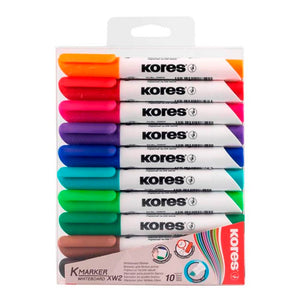 Kores 20801 marcador 10 pieza(s) Punta de cincel Multicolor