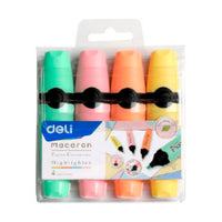 Deli EU356-MT marcador 4 pieza(s) Punta de cincel Naranja, Amarillo, Rosa, Verde