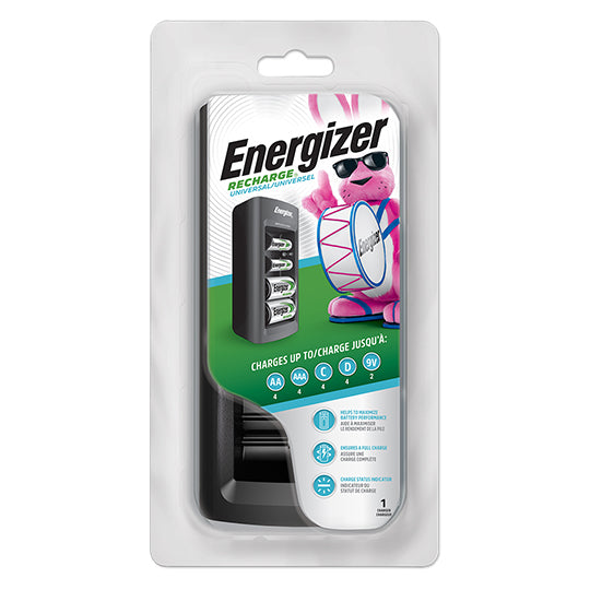 Energizer CHFC3 cargador de batería Universal Corriente alterna, Níquel-metal hidruro (NiMH), Polaridad inversa, Cortocircuito