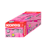 Kores 36002 marcador 12 pieza(s) Punta de cincel Rosa