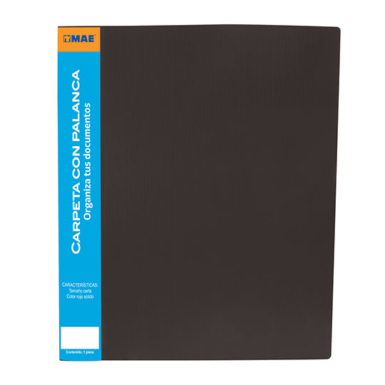 Carpeta tipo palanca, MAE carta negro