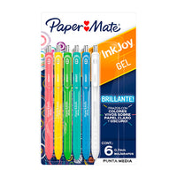 Sharpie 2198010 bolígrafo de gel Medio Bolígrafo de gel de punta retráctil Multicolor 6 pieza(s)