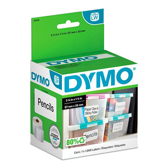 Etiqueta Dymo Label Writer negro sobre b