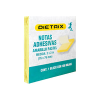Notas adhesivas DIETRIX color amarillo t