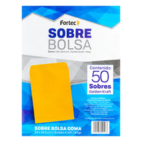 Sobre kraft engomado Fortec carta caja c