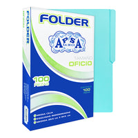 Folder azul APSA tamaño oficio  , paquet