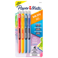 Papermate 2205628 bolígrafo de gel Medio Bolígrafo de gel de punta retráctil Colores surtidos 4 piez