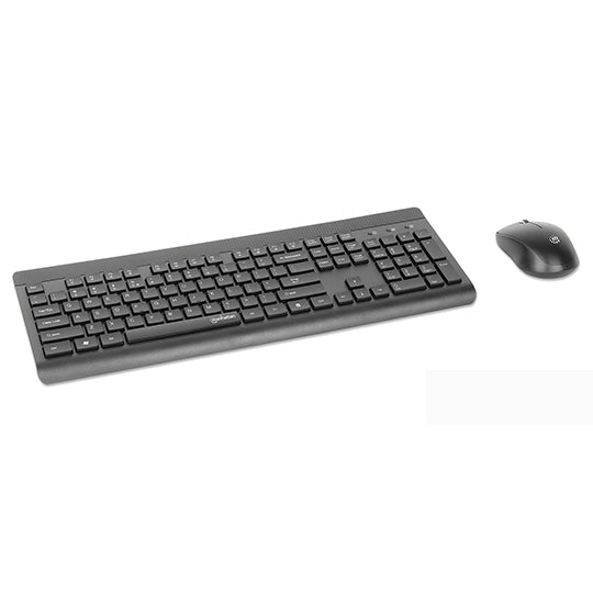 Manhattan TECLADO Y MOUSE OPTICO INALAMBR 2.4G NEGRO COMBO - Integradores de PC's