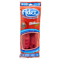 Guantes de hule Adex color rojo, N. 8