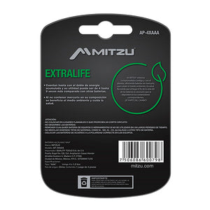 Pila alcalina MITZU Extralife AAA 1.5 Vc