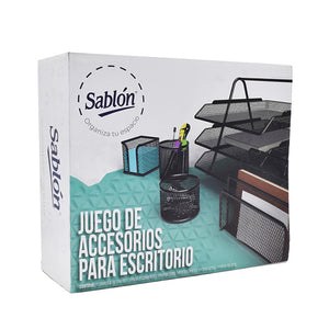 Juego de escritorio Sablón malla metálic