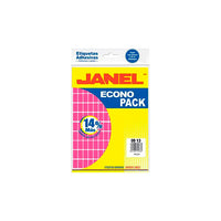 Etiqueta JANEL econopack no.1 rosa con 1