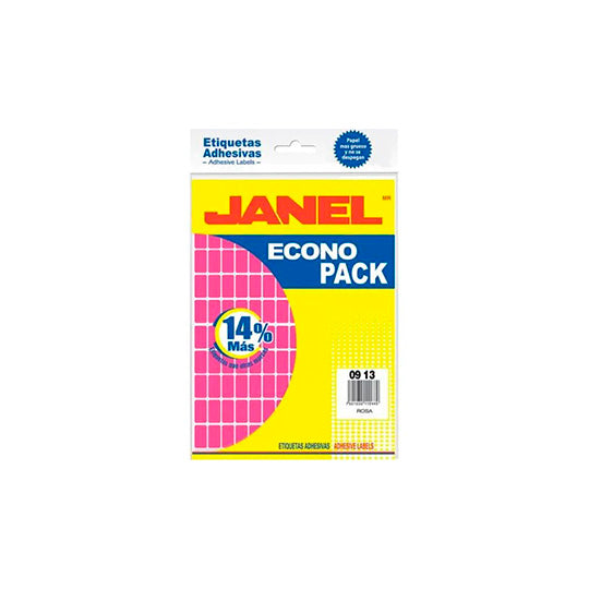 Etiqueta JANEL econopack no.1 rosa con 1