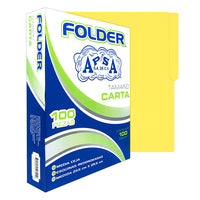 Folder canario APSA tamaño carta  , paqu