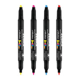 Zebra 300STOCNE004 marcadores 4 pieza(s) Punta de cincel/fina Colores surtidos Alrededor