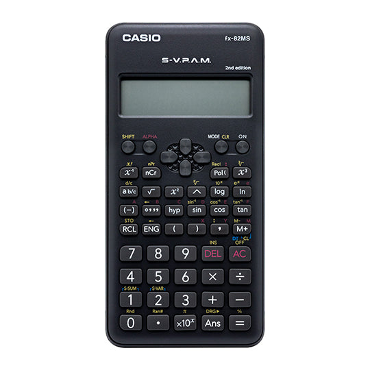 Casio FX-82MS-2 calculadora Bolsillo Calculadora científica Negro, 10 dígitos, 2 líneas, Batería