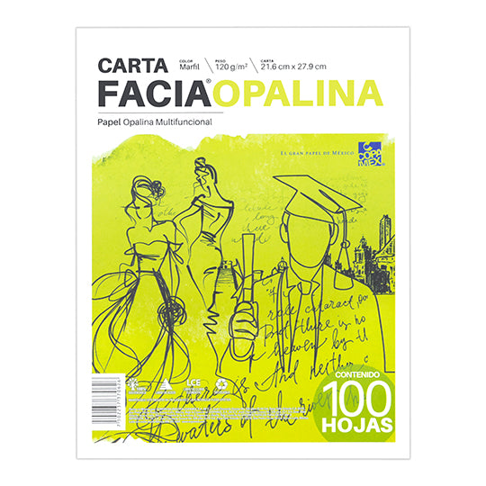 Copamex A6022120011A0FC papel para impresora de inyección de tinta Carta (215.9x279.4 mm) 100 hojas Marfil, Impresión láser/inyección de tinta