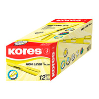 Kores 36001 marcador 12 pieza(s) Punta de cincel Amarillo