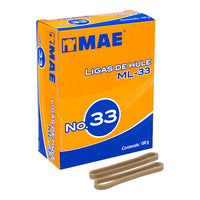Liga de hule mae no. 33 caja con 100grs
