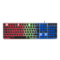 Teclado Alambrico Stylos Membrana 100% 105 Teclas LED Conexión USB 1.4m Transparente