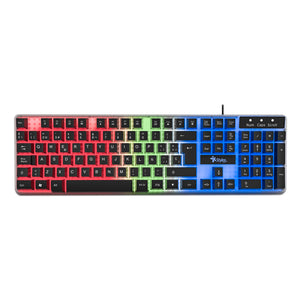 Teclado Alambrico Stylos Membrana 100% 105 Teclas LED Conexión USB 1.4m Transparente