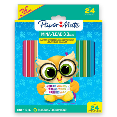 Colores largos Paper Mate caja con 24 co