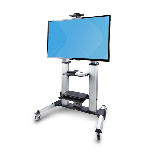 StarTech.com Carrito Soporte Móvil con Ruedas para TV de Pantalla Plana de 60 a 100 Pulgadas o 100kg - Soporte Rodante A