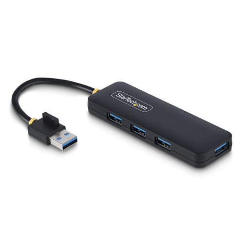StarTech.com Hub USB-A de 4 Puertos - Ladrón USB de 4 Puertos - Alimentado por el Bus - USB 3.0 de 5Gbps - Hub Portátil 