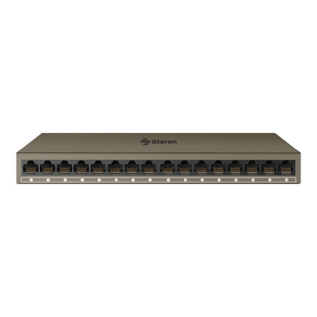Steren SWI-116 dispositivo de redes Gigabit Ethernet (10/100/1000), Bidireccional completo (Full duplex), Montaje en rac