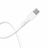 Cable BRobotix de Conector USB-C 3.0 a USB-C 3.0, Compatible con carga rápida, 1m. Color Blanco.