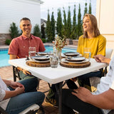 Lifetime 80273 mesa para exterior Negro, Blanco Forma cuadrada