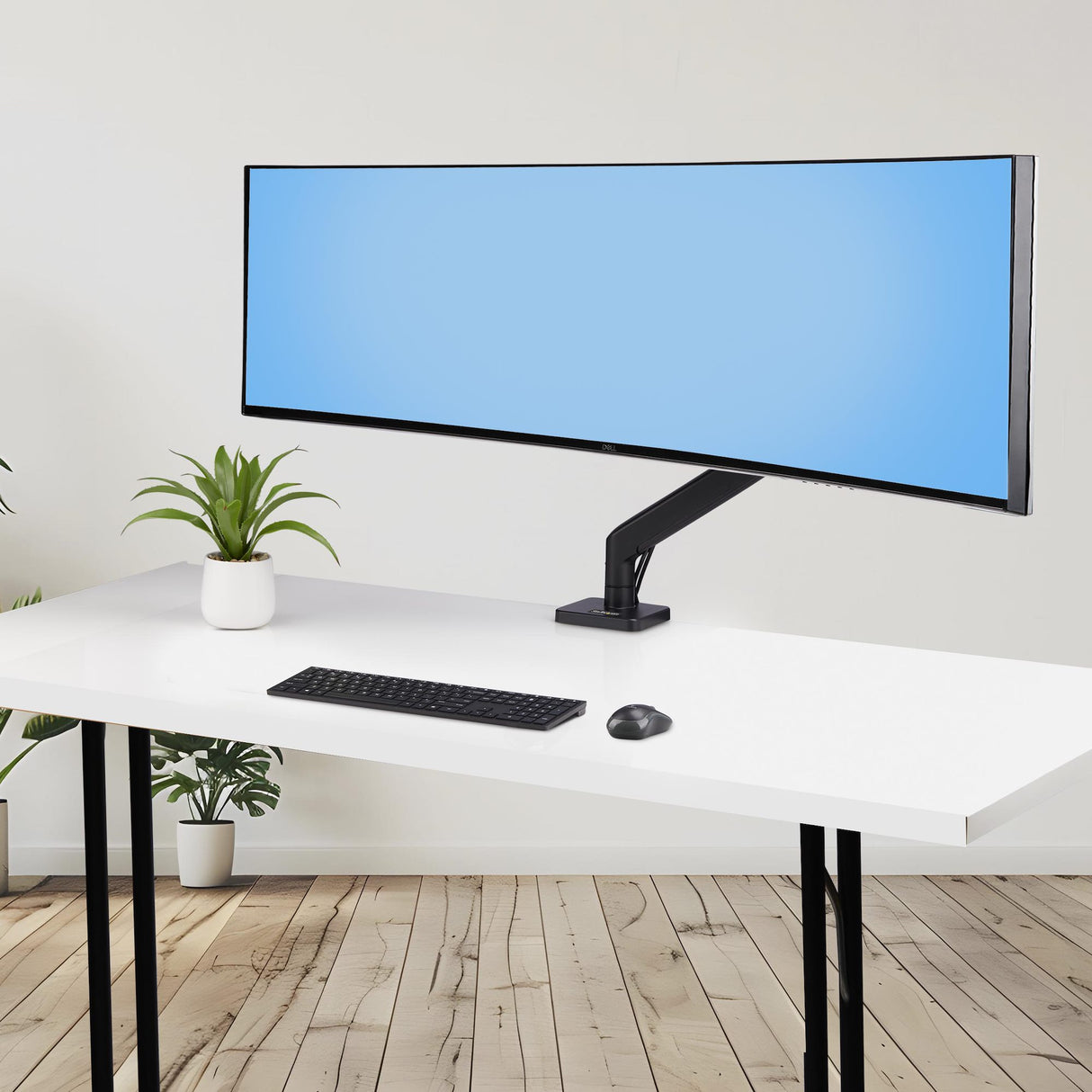 StarTech.com Soporte VESA de Sobremesa para Monitor Curvo de 49" Ultraancho 32:9 - Brazo VESA para Monitor con Grom