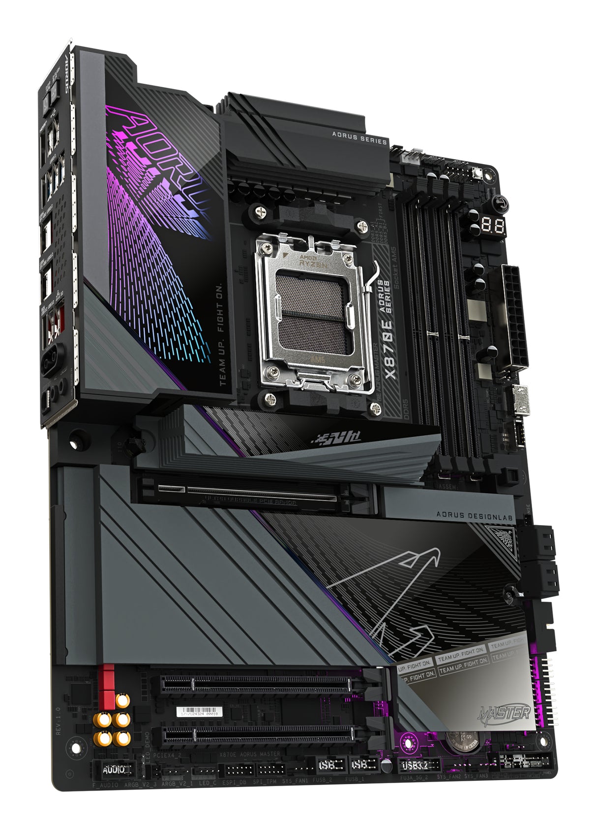 GIGABYTE X870E AORUS MASTER Placa Base - Compatible con CPUs AMD Ryzen 9000, 16+2+2 fases VRM digitales, hasta 8600MHz DDR5 (OC), 3xPCIe 5.0 + 1xPCIe 4.0, Wi-Fi 7, LAN 5GbE, USB 4 placas base AMD Zócalo AM5 Zócalo AM5 256 GB