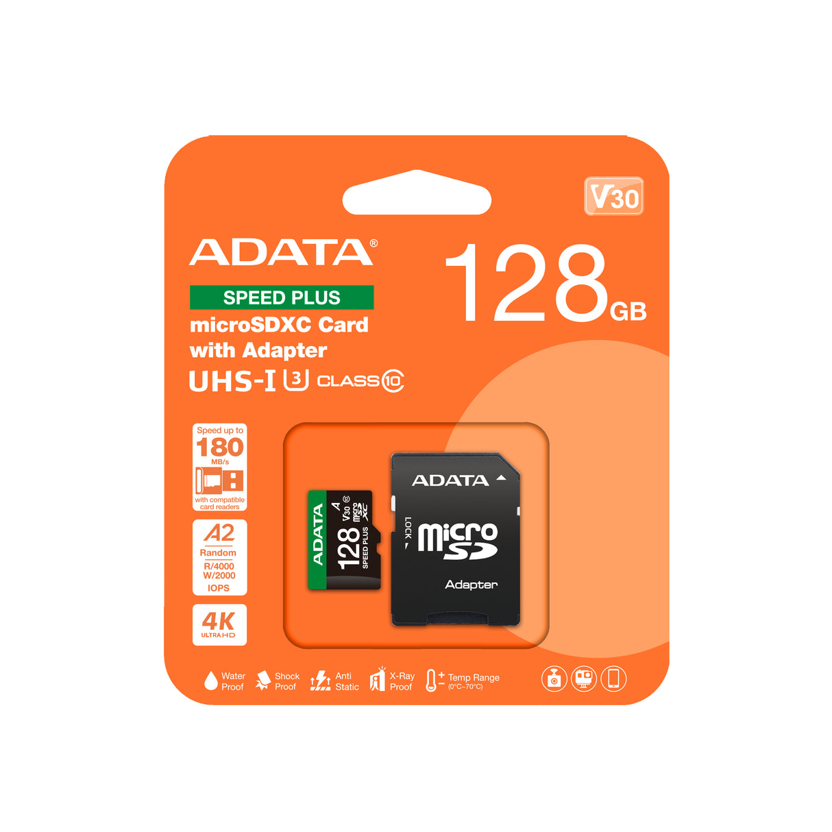 ADATA Speed Plus Memoria Flash 128 GB MicroSDXC 180 MB/s 160 MB/s
