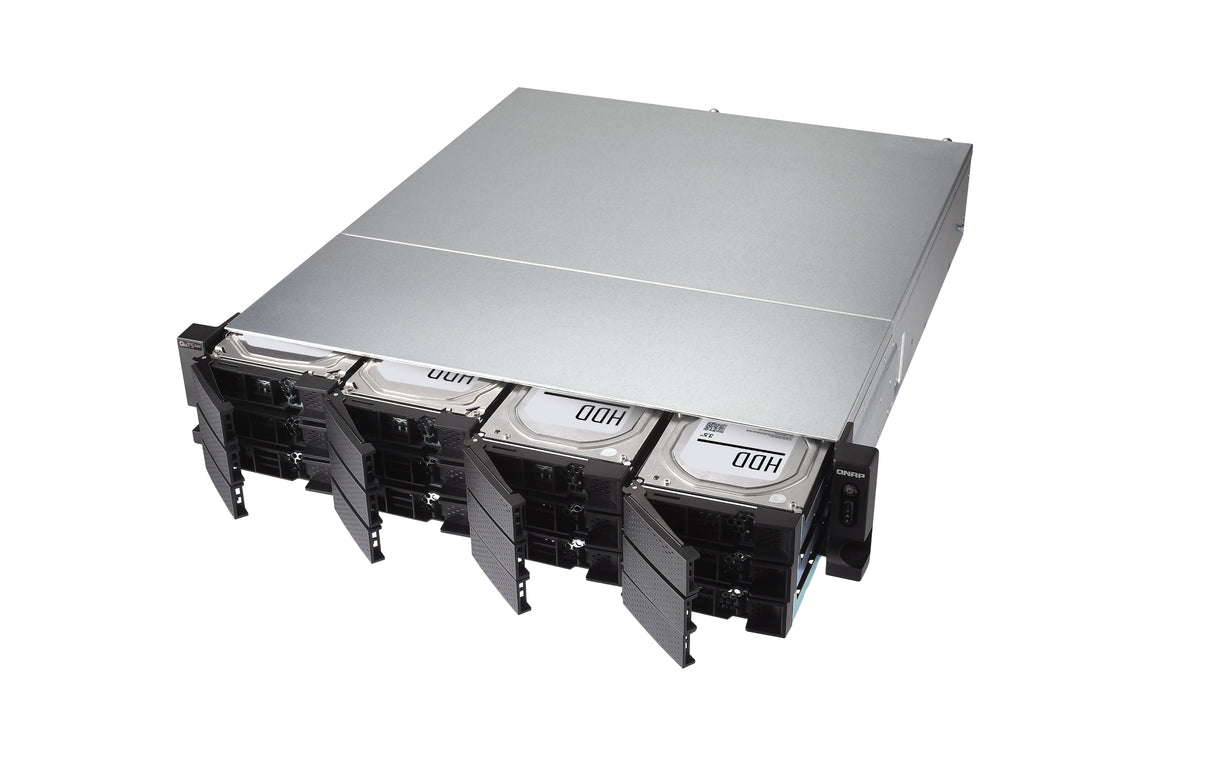 QNAP TS-h1886XU-RP R2 NAS Bastidor (2U) Intel® Xeon® D D-1622 32 GB DDR4 0 TB QuTS hero Negro