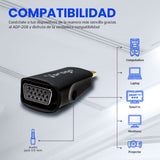 Vorago ADP-208 cambiador de género para cable HDMI VGA + audio (3.5mm) Negro