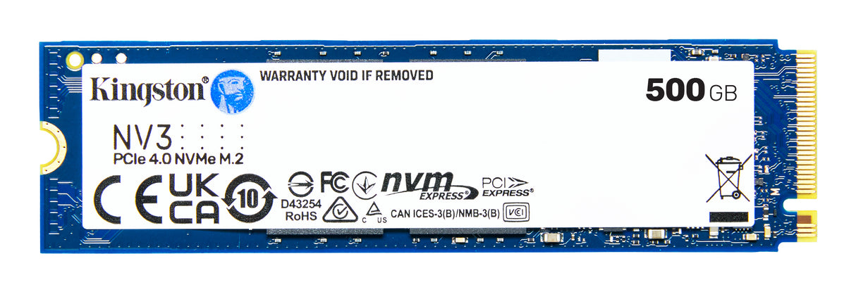 Kingston Technology 500G NV3 M.2 2280 NVMe SSD unidades internas de estado sólido 500 GB M.2 PCI Express 4.0 Si