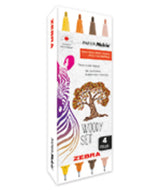 Zebra 409SWDMXE004 marcadores 4 pieza(s) Punta fina Colores surtidos Plástico