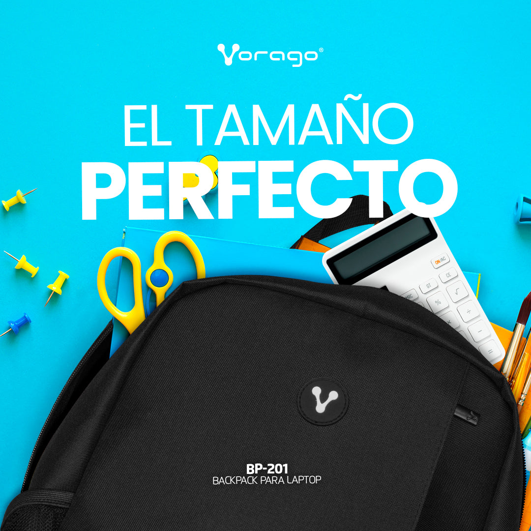 MOCHILA VORAGO BP-201 LIGERA PARA LAPTOP 15.6" NEGRA