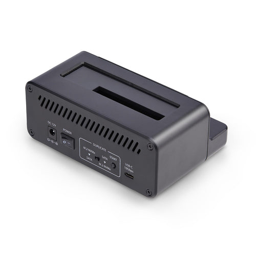 StarTech.com Clonador NVMe M.2 a SATA de 2.5/3.5 - Dock Duplicador Autónomo de 2 Bahías para SSD - Bidireccional NVMe a 