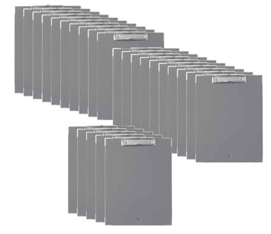 Techmakro KITTB25SV portapapeles A4 Cartón, Cloruro de polivinilo (PVC) Plata, 330 mm, 240 mm