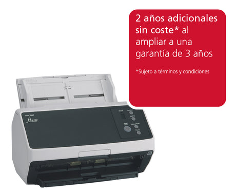 Ricoh FI-8150 ADF + Escáner de alimentación manual 600 x 600 DPI A4 Negro, Gris, 216 x 355.6 mm, 50 ppm, Escala de grises