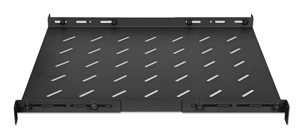 Intellinet Étagère fixe réglable 19", 1U, profondeur 550 mm, rails réglables de 550 à 750 mm, charge max. 20 kg, no