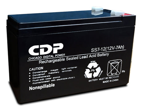 CDP SLB12-7 Bateria de Plomo acido, seca sellada 12Vdc-7Ah UPS Sealed Lead Acid (VRLA) 12 V 7 Ah 1 pieza(s)