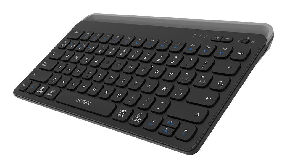 Acteck Inspire Trek TI737 teclado Universal RF inalámbrico + bluetooth QWERTY Español Negro, Gris, Interruptor de membra