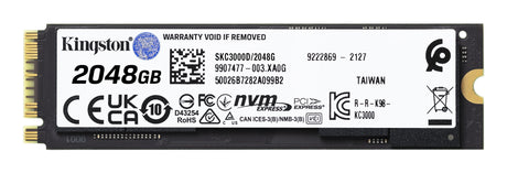 Kingston Technology 2048G KC3000 M.2 2280 NVMe SSD unidades internas de estado sólido 2 GB M.2 PCI Express 4.0 Si