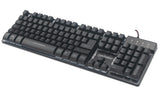 Manhattan Teclado gaming — Edición Base Metálica Teclado Juego Alámbrico USB QWERTY
